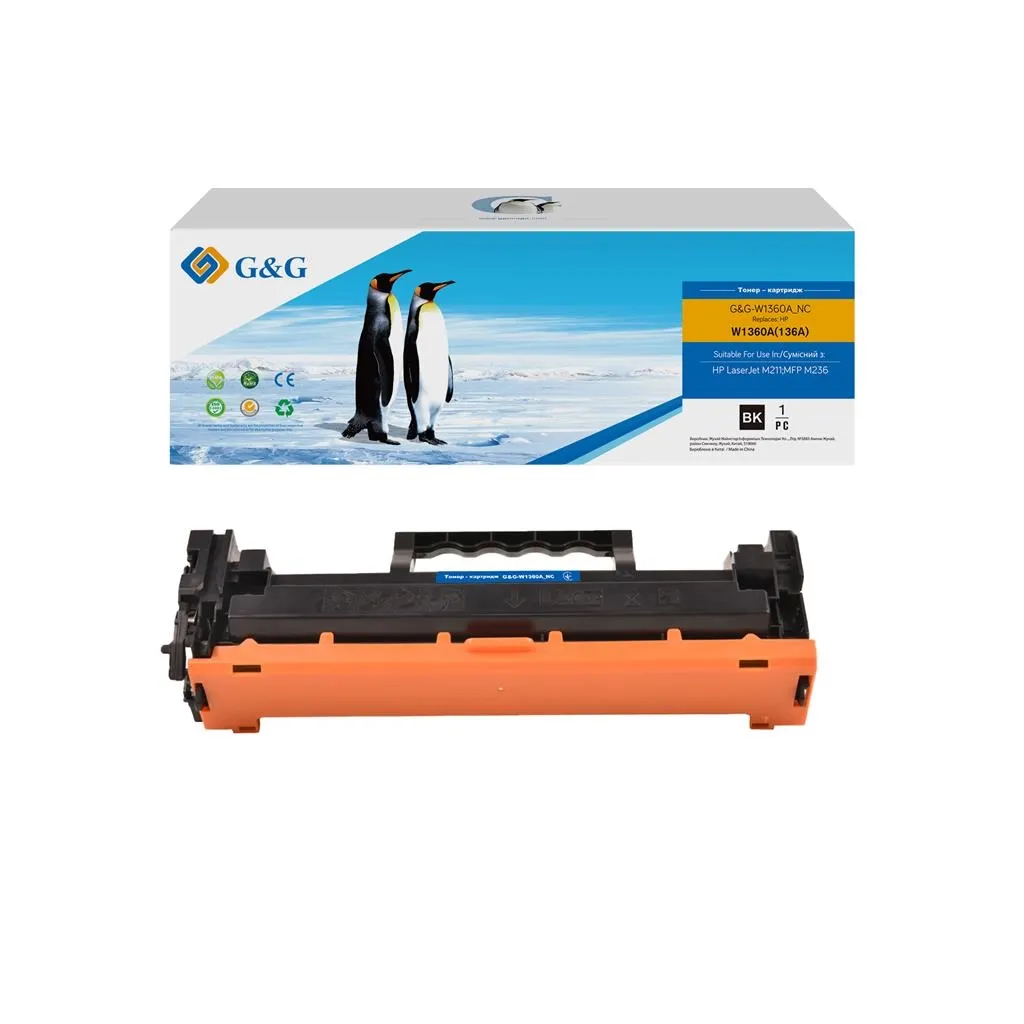 Картридж G&G for HP 136A LJ M211/M212/M236 Black (G&G-W1360A)