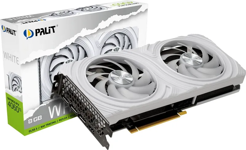 Видеокарта PALIT GeForce RTX 4060 Ti White 8GB (NE6406T019P1-1048L)