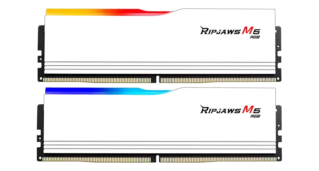 Оперативная память G.Skill 32 GB (2x16GB) DDR5 6000 MHz Ripjaws M5 RGB White (F5-6000J3040F16GX2-RM5RW)