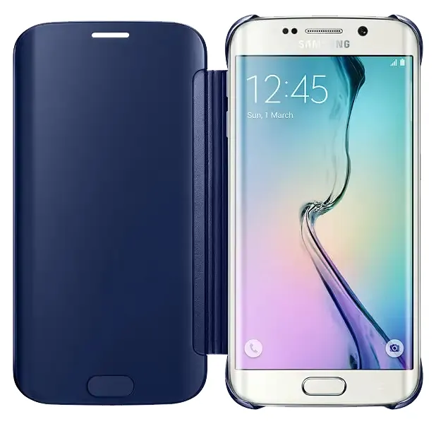 Чехол-книжка Clear View Cover Samsung S6 Edge G925 Dark Blue (EF-ZG925BBEGRU)