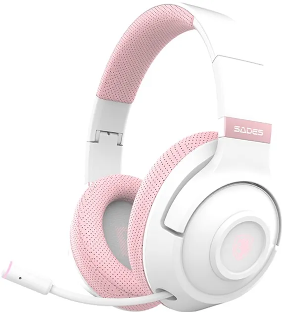 Гарнітура Sades SA-205 Whisper White/Pink (sa205whp)