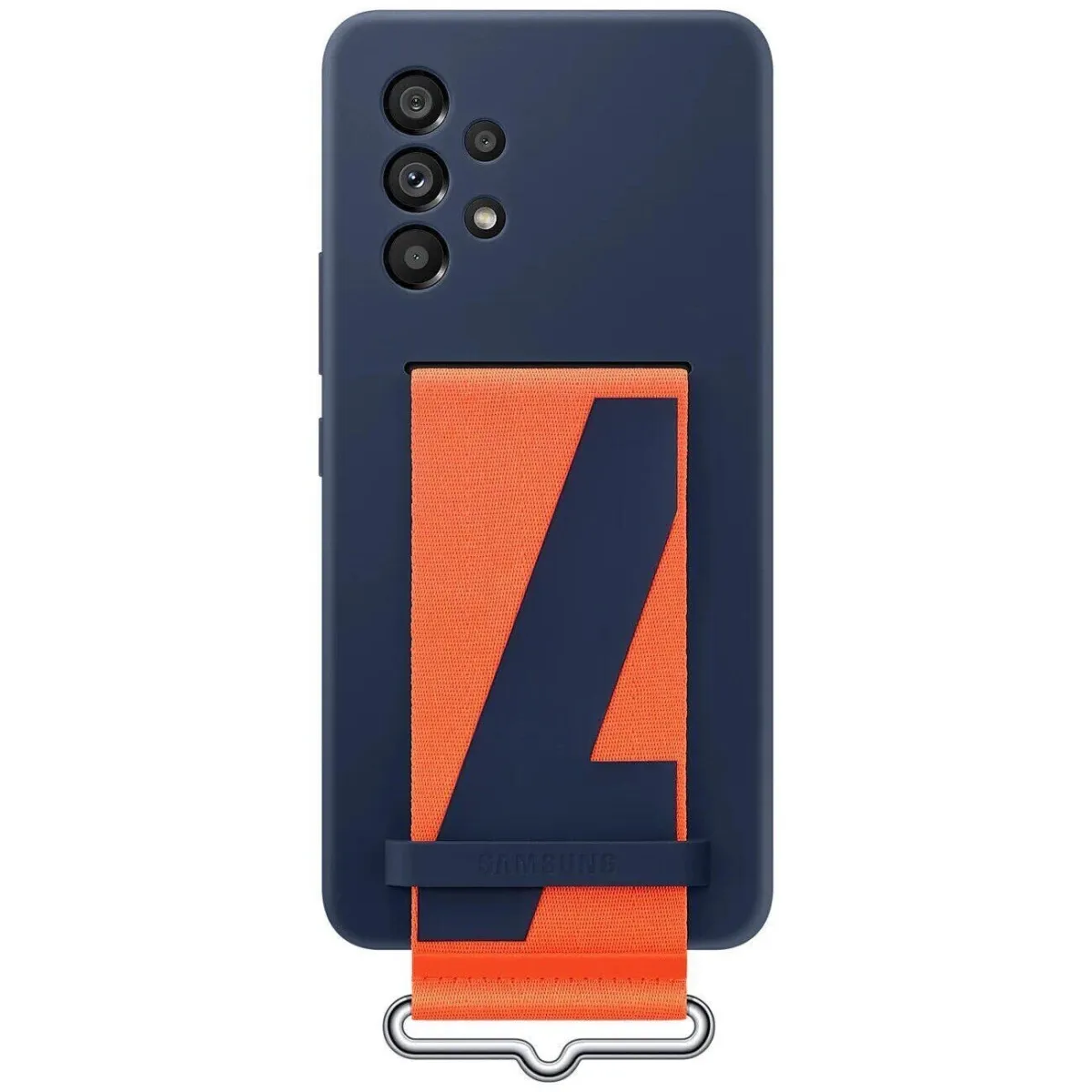 Чехол-накладка Silicone Cover with Strap Samsung A53 A536 Navy (EF-GA536TNEGRU)