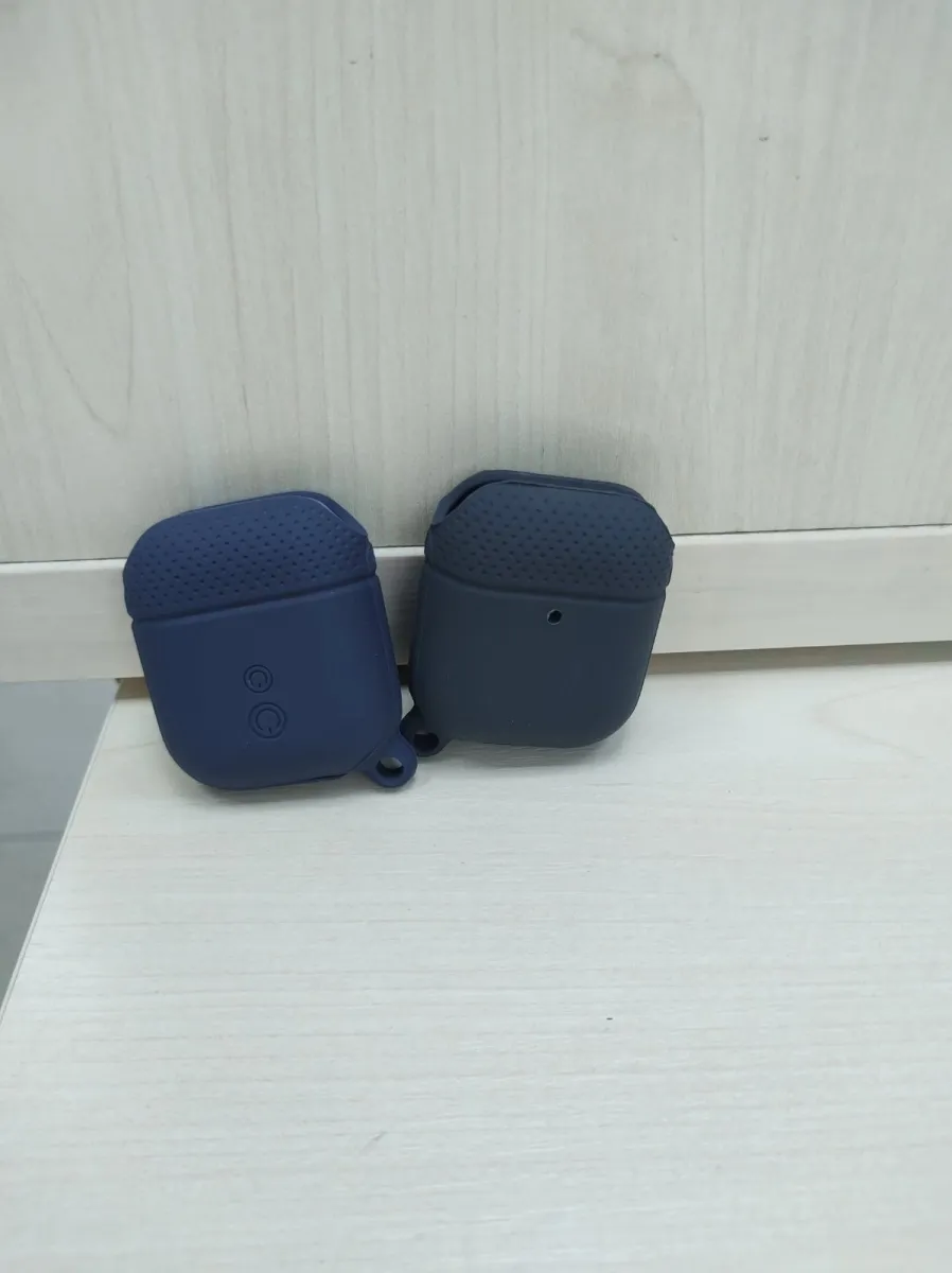 Аксессуар для наушников Silicone case AirPods 1/2 Dark Blue Уценка