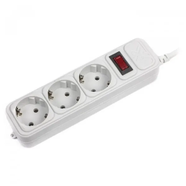 Сетевой фильтр Maxxter 3 sockets with switch White (SPM3-G-6G)