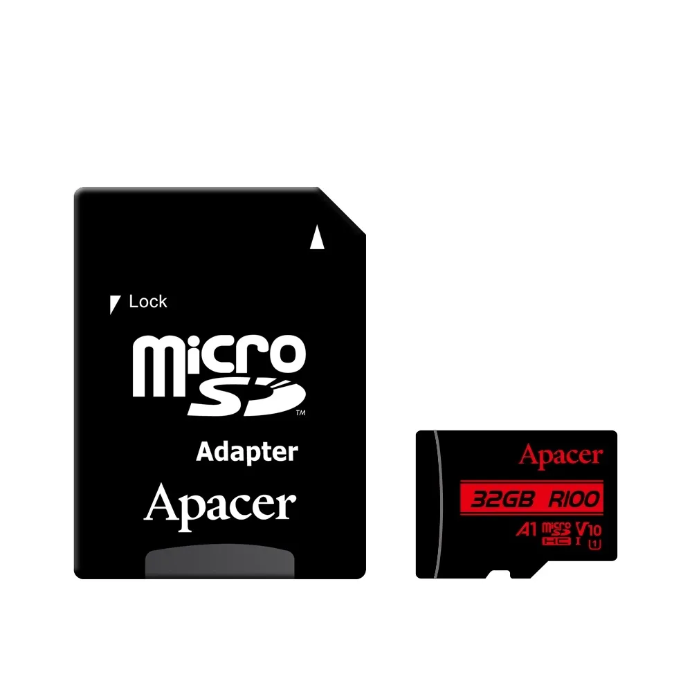 Карта пам'яті  Apacer MicroSDHC  32GB UHS-I Class 10 + SD adapter (AP32GMCSH10UB-R)