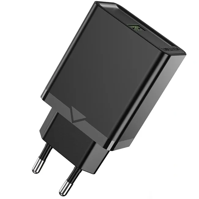 Зарядний пристрій Vention USB-A 18W Black (FABB0-EU)