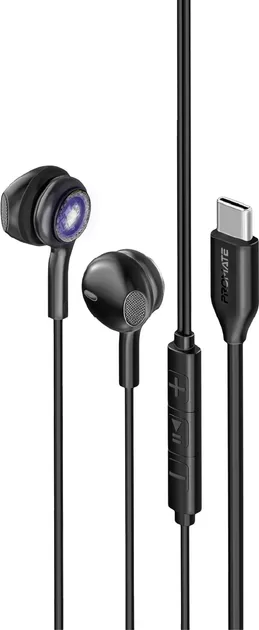 Гарнітура Promate LumiBuds-C Black (lumibuds-c.black)