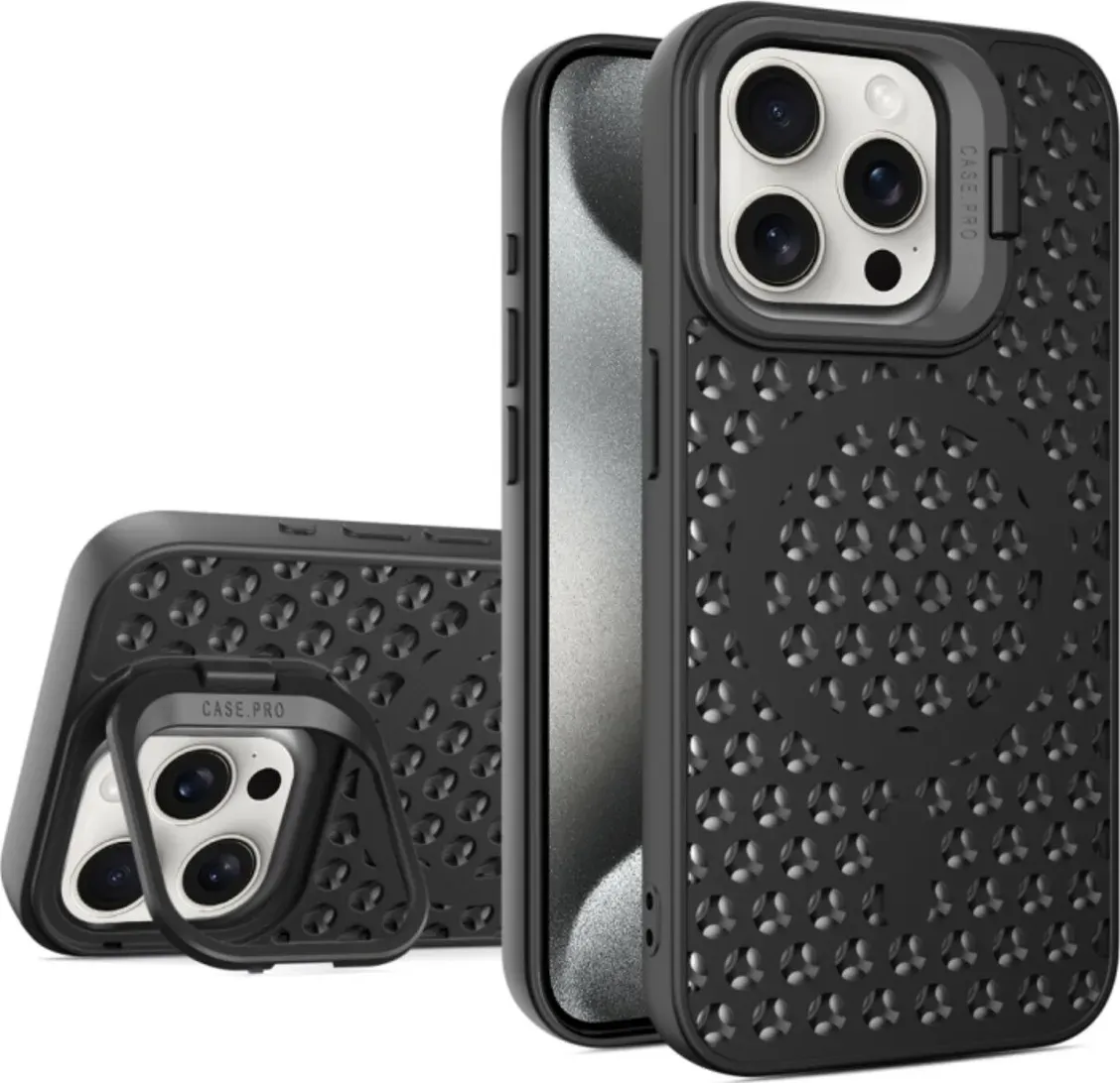 Чохол-накладка Cosmic Grater Stand for Apple iPhone 15 Pro Black