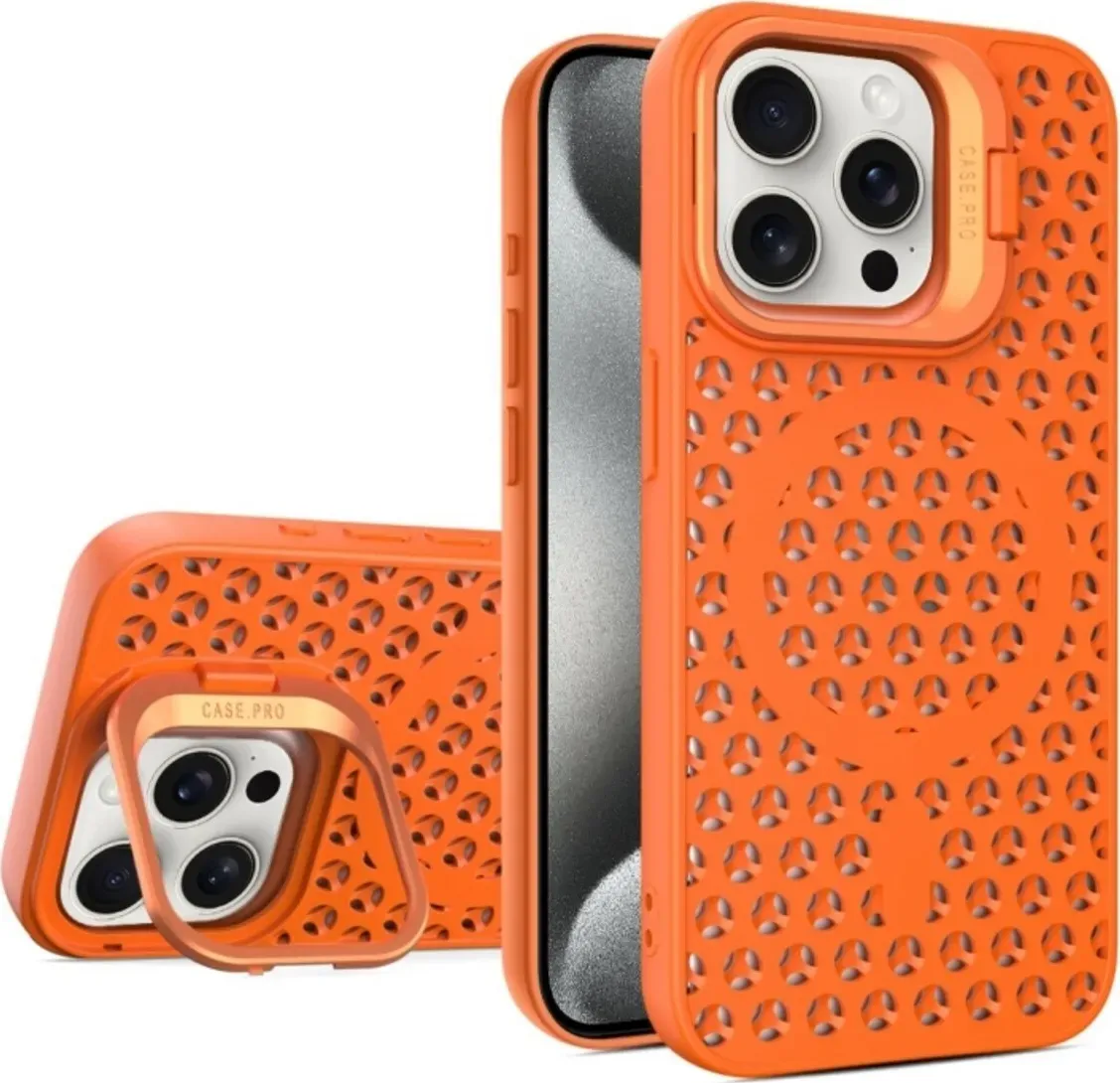 Чехол-накладка Cosmic Grater Stand for Apple iPhone 15 Pro Max Orange