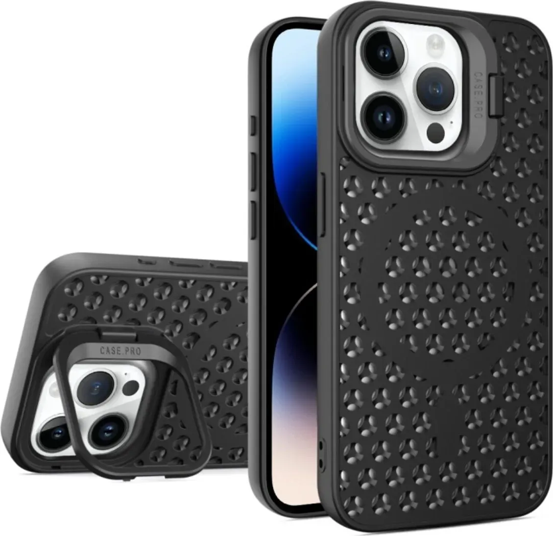 Чехол-накладка Cosmic Grater Stand for Apple iPhone 14 Pro Black