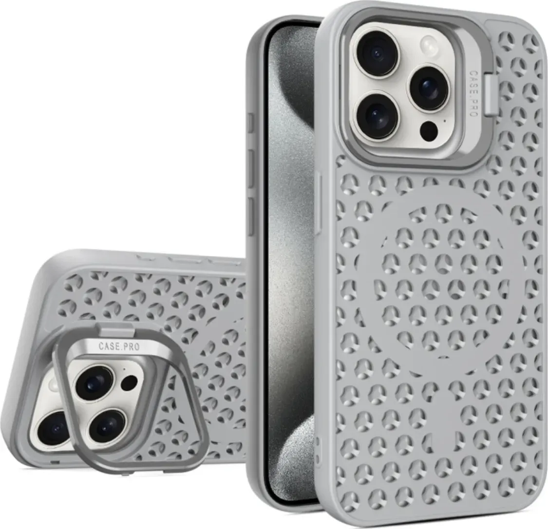 Чехол-накладка Cosmic Grater Stand for Apple iPhone 15 Pro Max Grey