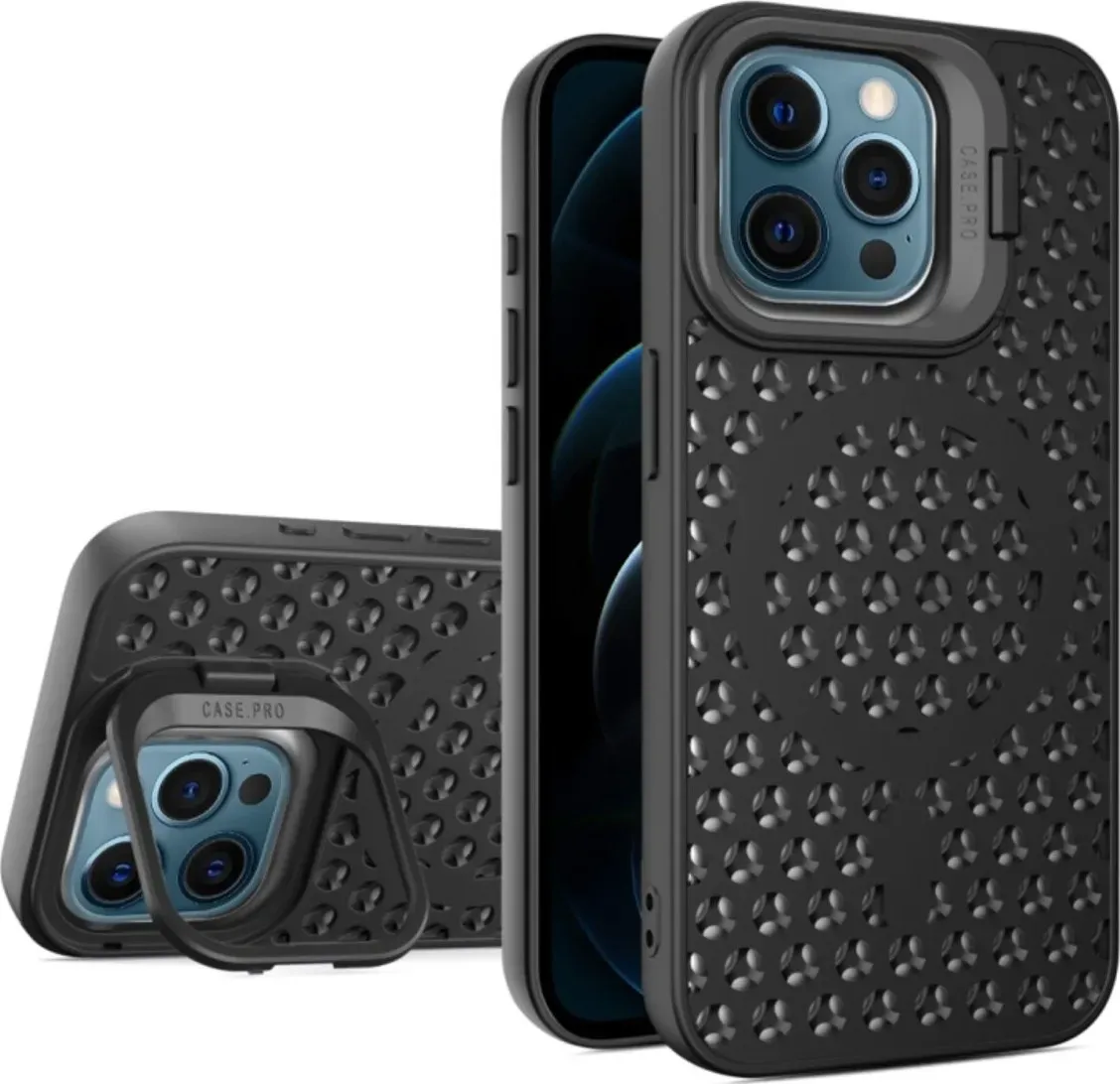 Чохол-накладка Cosmic Grater Stand for Apple iPhone 12 Pro Max Black