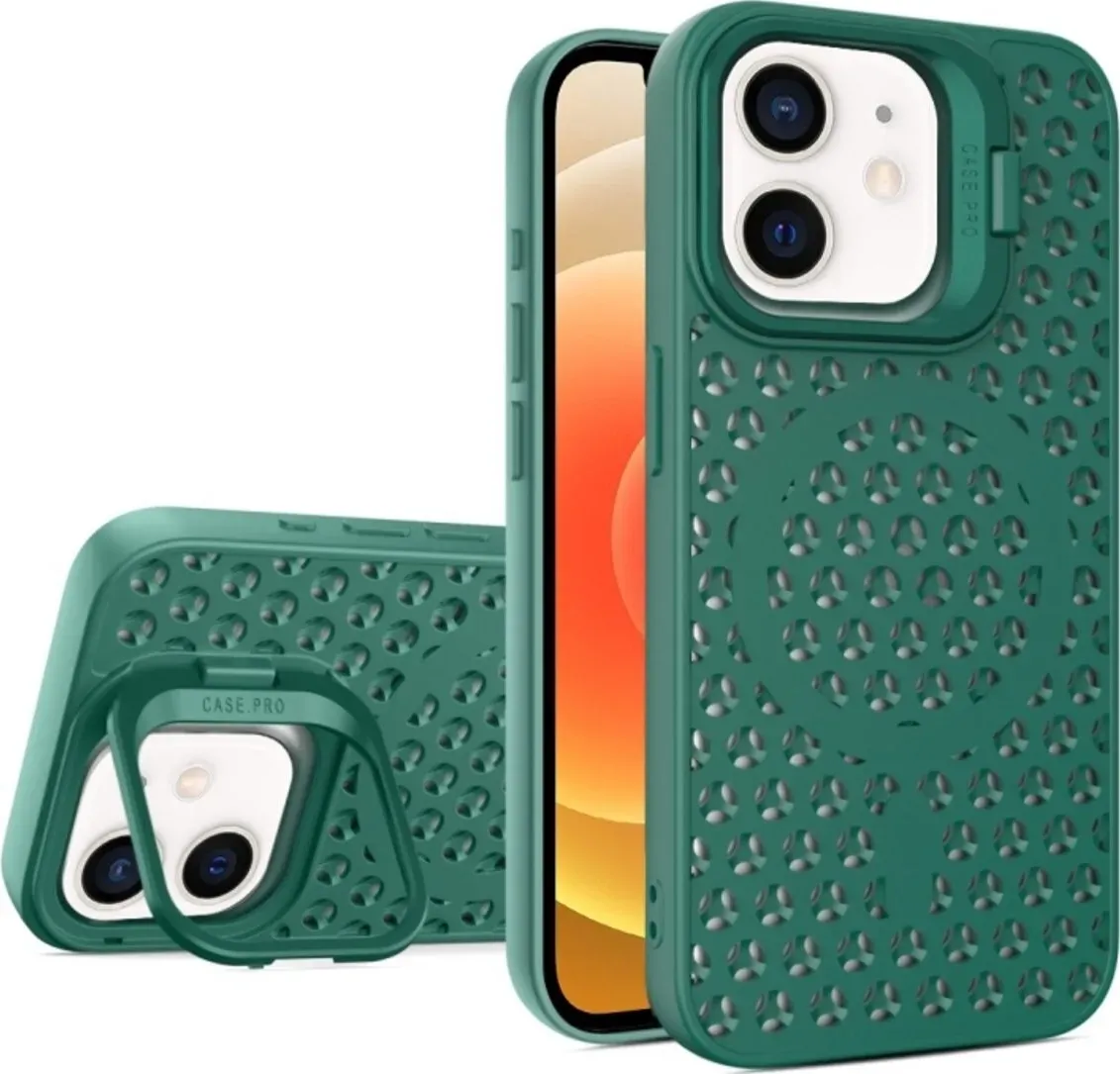 Чехол-накладка Cosmic Grater Stand for Apple iPhone 12/12 Pro Dark Green