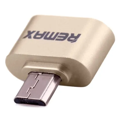 Адаптер і перехідник Remax RA-OTG microUSB-USB Gold (6954851289784)