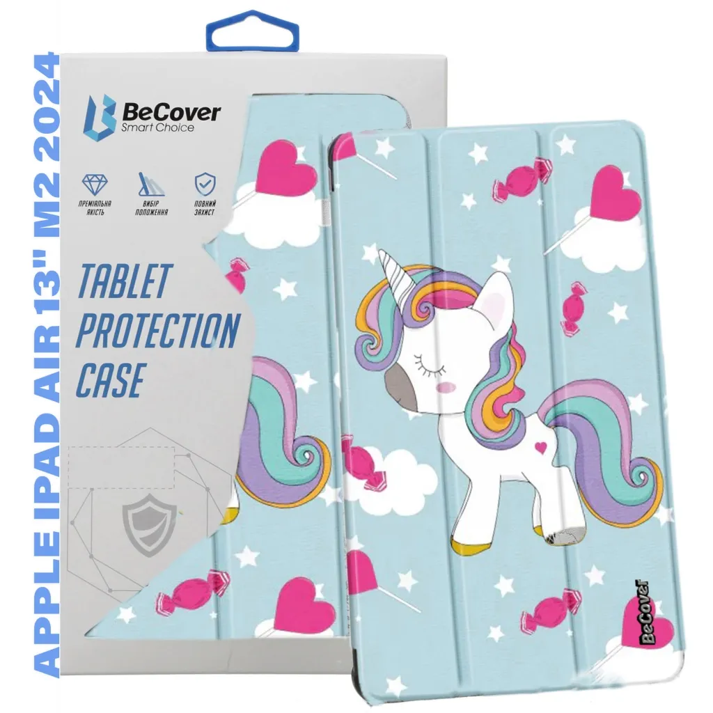 Обложка BeCover Smart Case Apple iPad Air 13" M2 2024 Unicorn (711620)