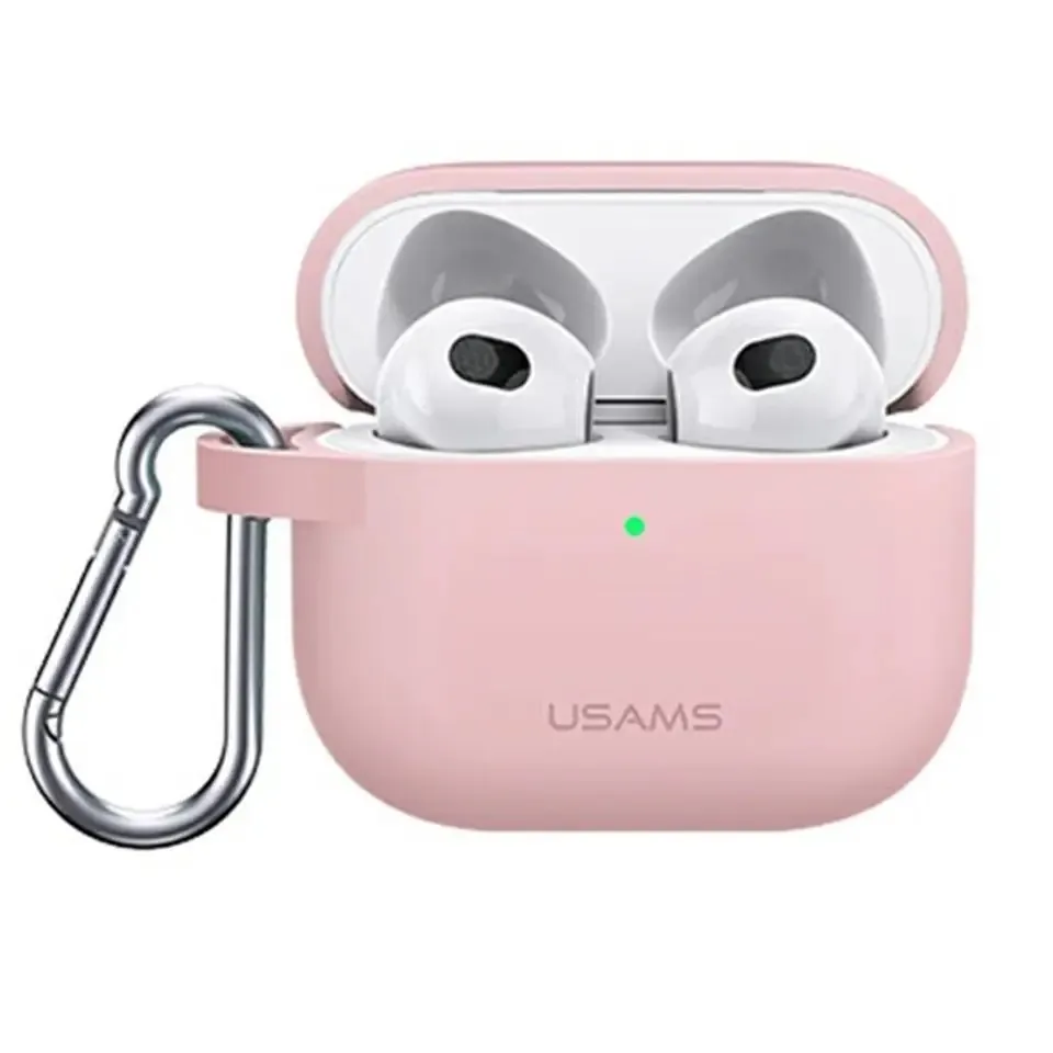 Аксесуар для навушників Usams US-BH741 Silicon for Apple AirPods 3 Pink (BH741AP03)