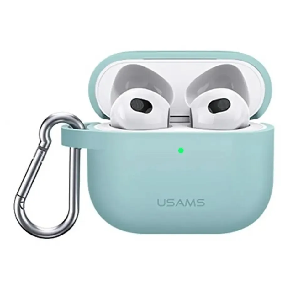 Аксесуар для навушників Usams US-BH741 Silicon for Apple AirPods 3 Green (BH741AP04)