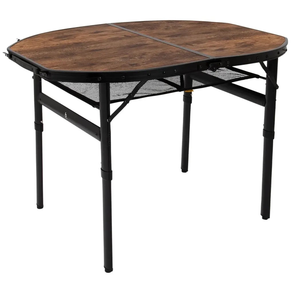 Складані меблі Bo-Camp Woodbine Oval 100x70 cm Black/Wood look (1404185)