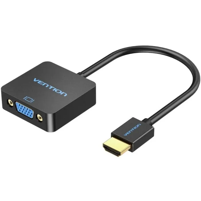 Адаптер і перехідник Vention HDMI M - VGA F 0.15 м Micro USB (F) powered (ACRBB)