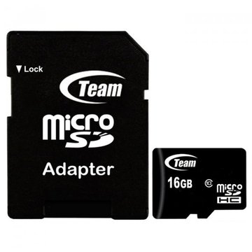 Карта пам'яті  Team MicroSDHC 16GB Class 10 + SD-adapter (TUSDH16GCL1003)