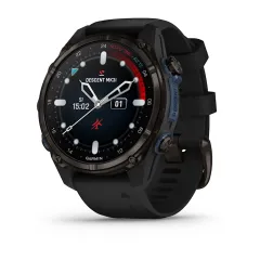 Смарт-часы Garmin Descent Mk3i 43 mm Carbon Grey DLC Titanium with Black Silicone Band (010-02753-11)