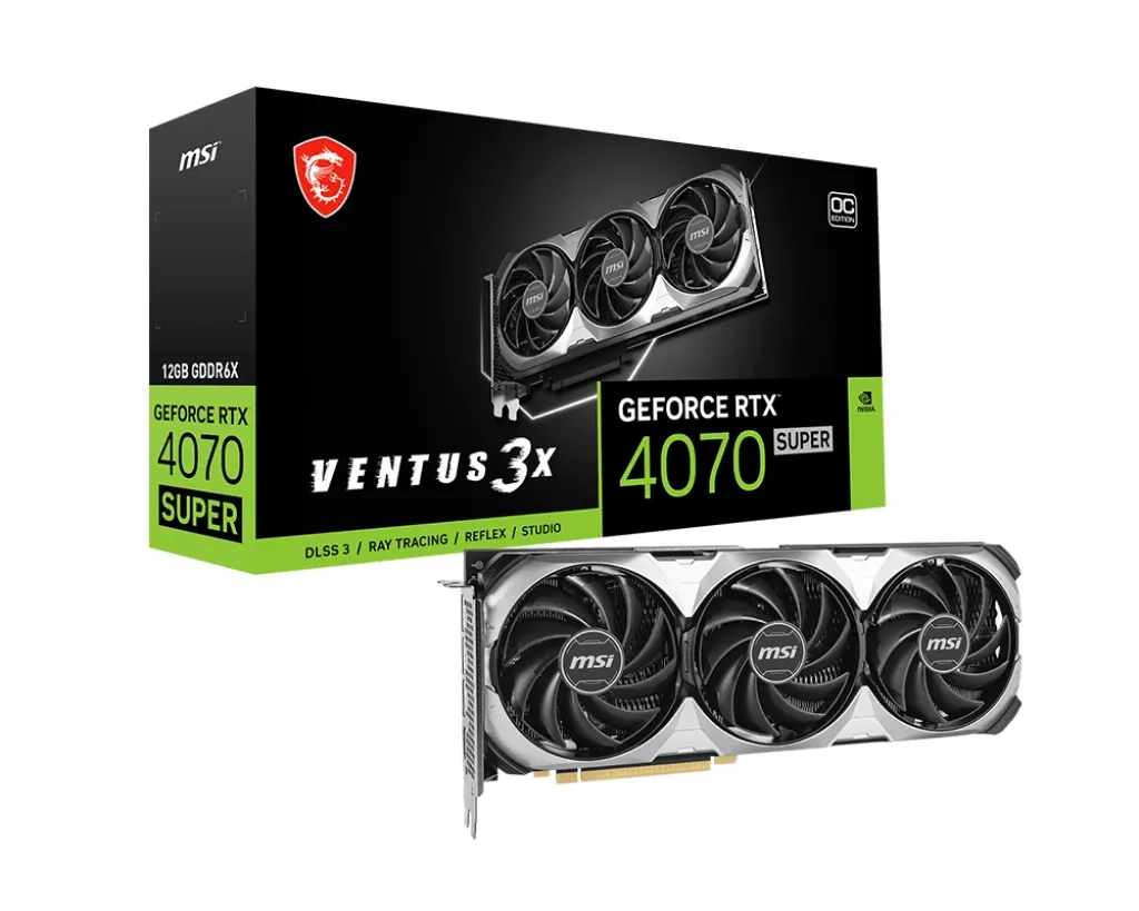 Видеокарта MSI GeForce RTX 4070 SUPER 12GB GDDR6X VENTUS 3X OC