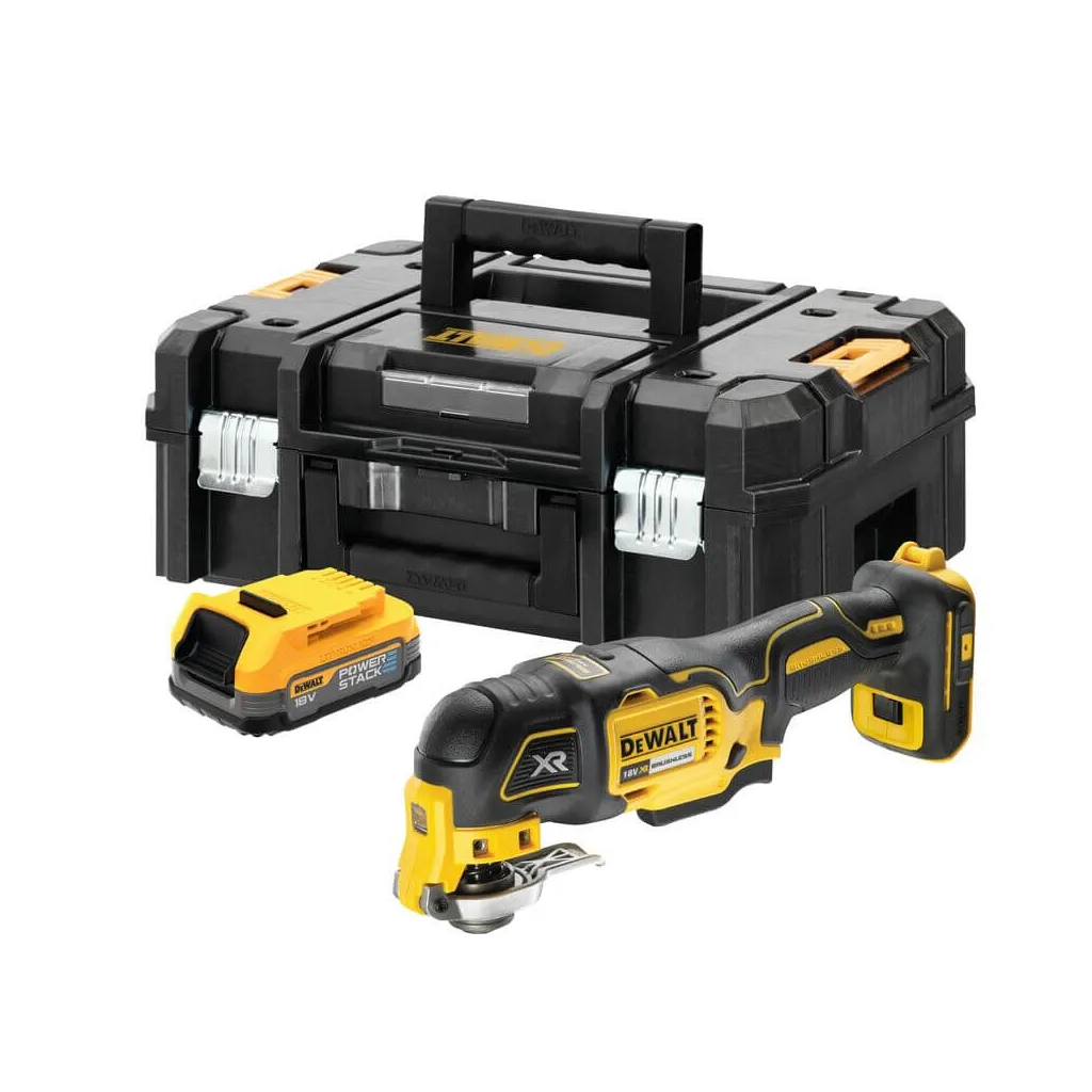 Багатофункціональний інструмент DeWALT 18В PowerStack 1.7Ah, 20000 кол/хв, TSTAK (DCS356E1T)