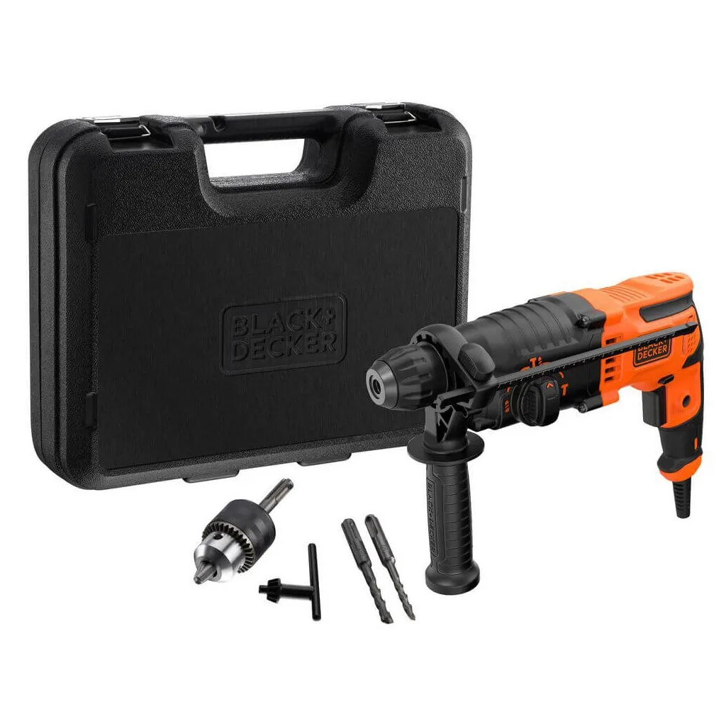  Black&Decker SDS-Plus, 650 Вт, 1.6 Дж, 3 режима, кейс, 3.57 кг (BEHS01)