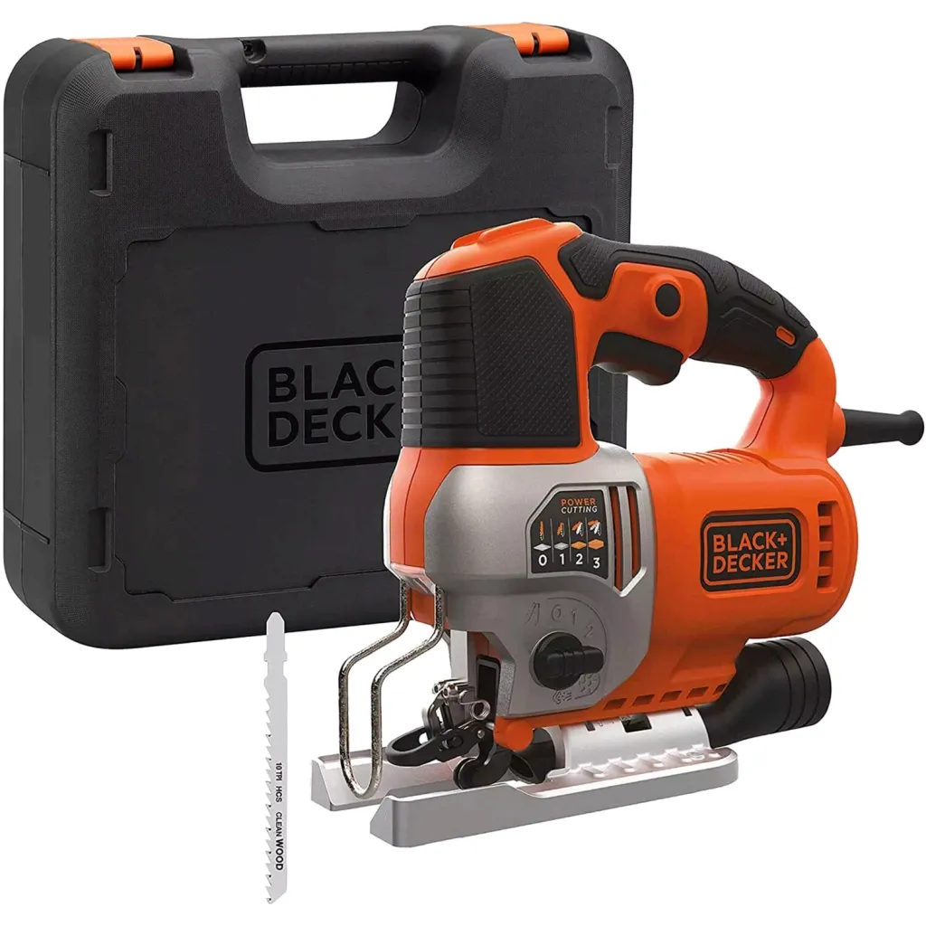 Электролобзик Black&Decker 50 Вт, 1000 - 3100 ход/мин, 2.2 кг, кейс (BES610K)