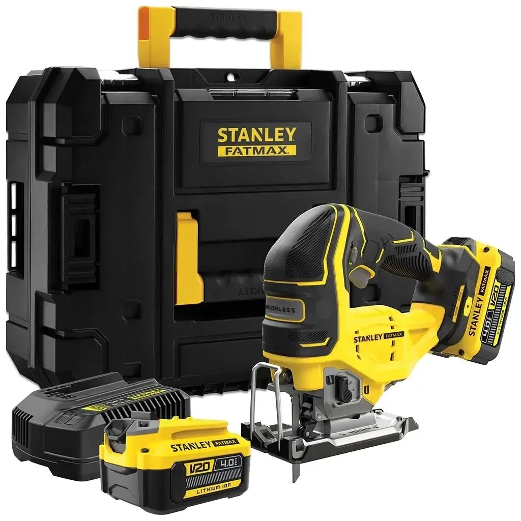 Електролобзик Stanley FatMax,18В (V20) Li-Ion ,2x4Ah, 3.200 хід/хв, кейс (SFMCS650M2K)