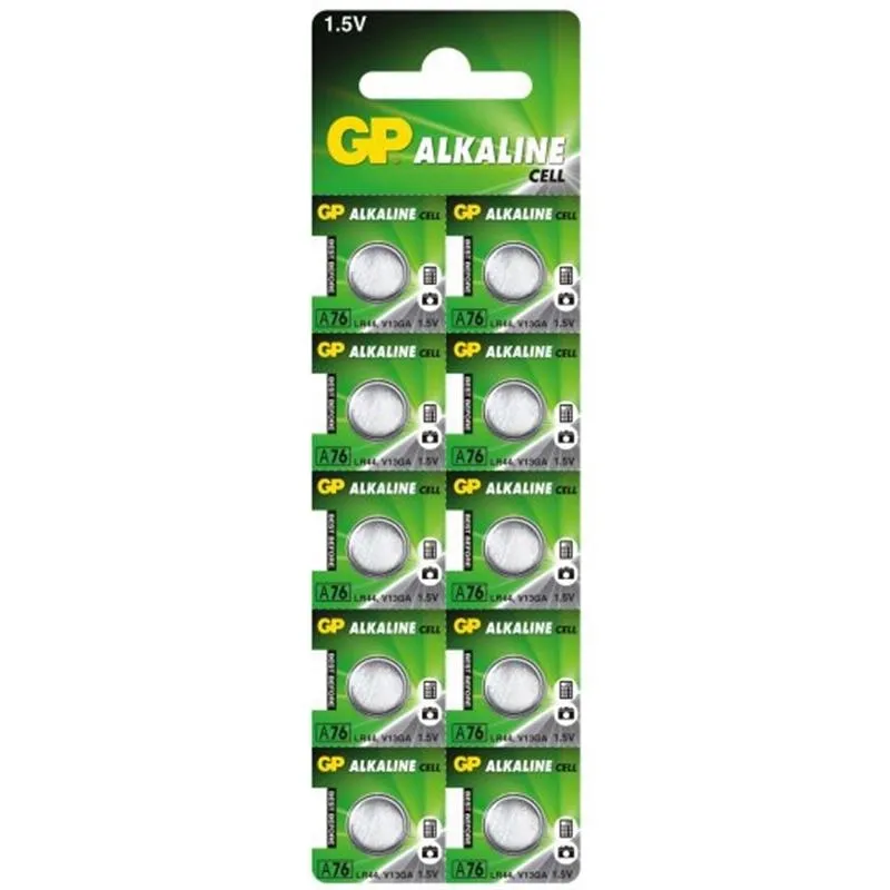 Батарейка GP Batteries LR44 bat 1.5B Alkaline 10шт (A76F-2C10)