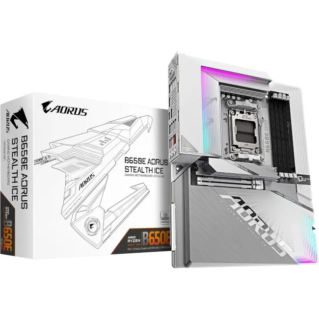 Материнська плата Gigabyte B650E AORUS STEALTH ICE