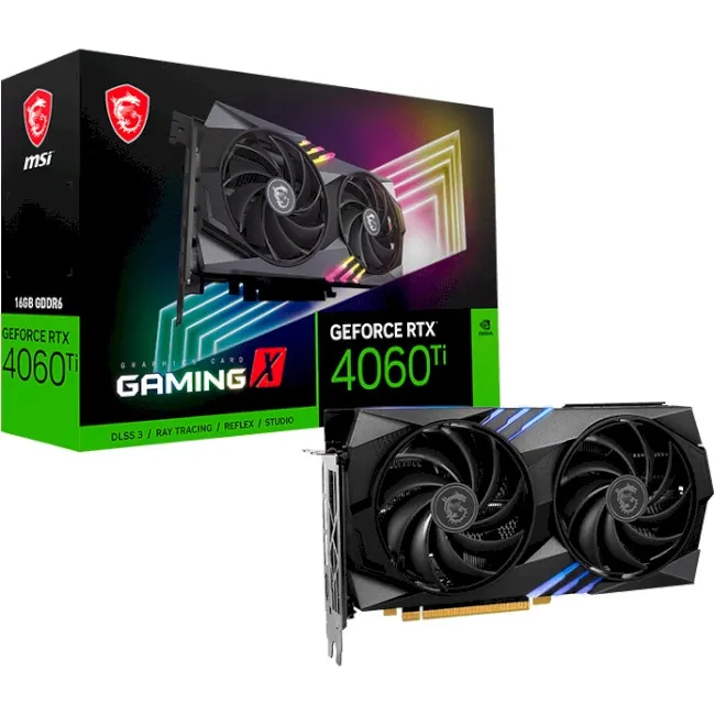 Видеокарта MSI GeForce RTX 4060 Ti 16GB GDDR6 GAMING X (912-V517-098)