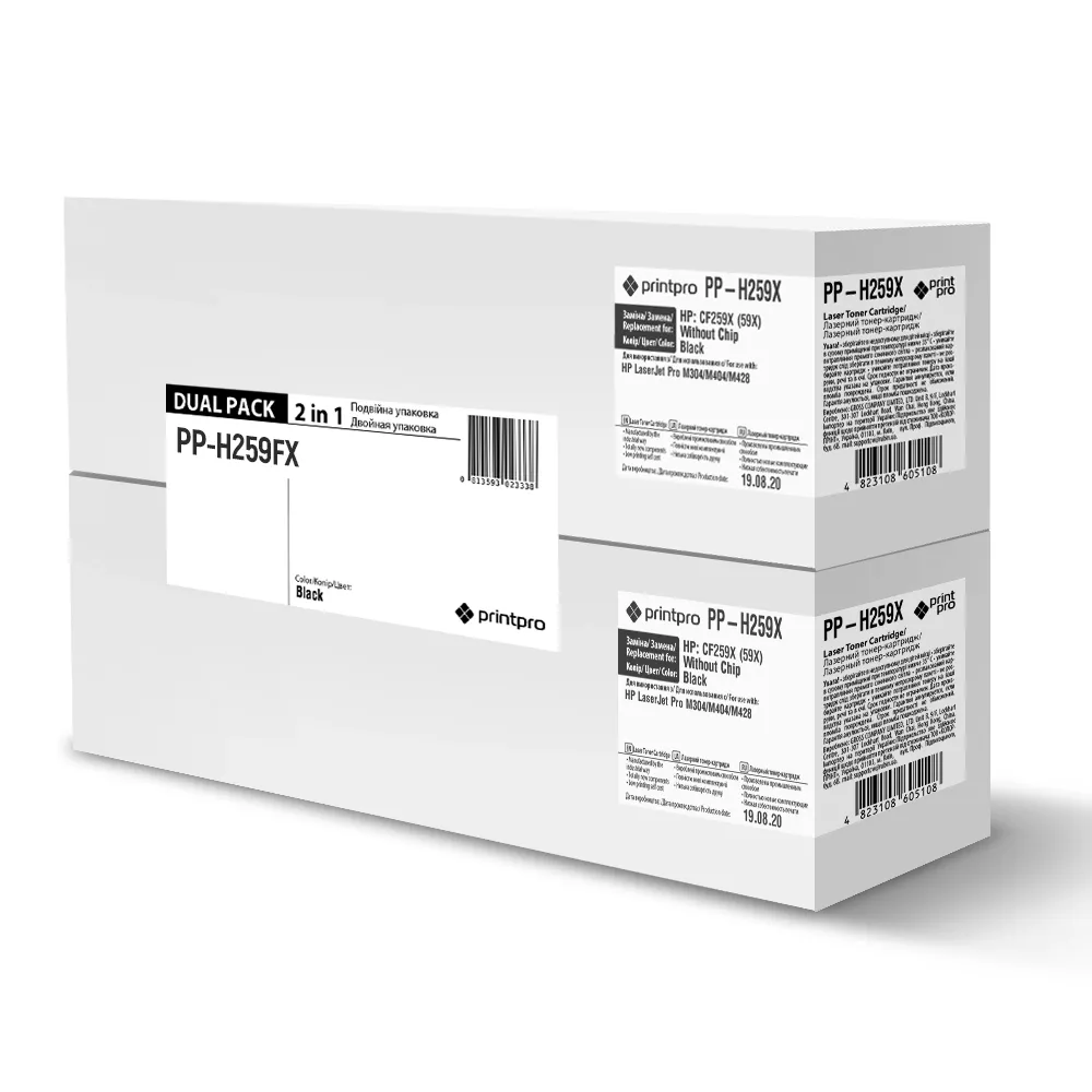 Картридж PrintPro HP LJ M304/404/MFP428 Black Dual Pack (PP-H259FX) (CF259X)