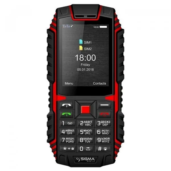 Мобільний телефон Sigma mobile Х-treme DT68 Dual Sim Black/Red (4827798337721) Уцінка