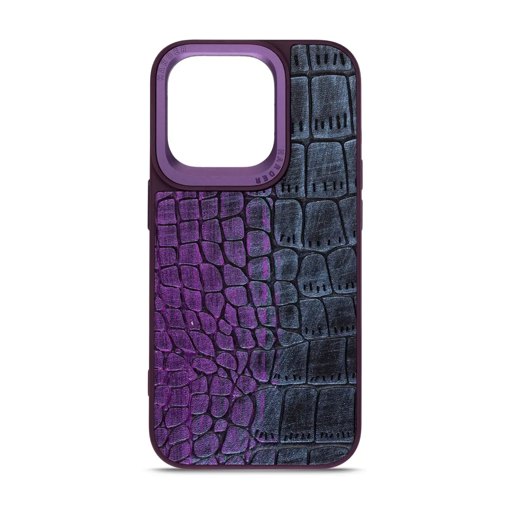 Чехол для смартфона Harder Glamorous Croco Apple iPhone 14 Pro Dark Purple (ARM76771)