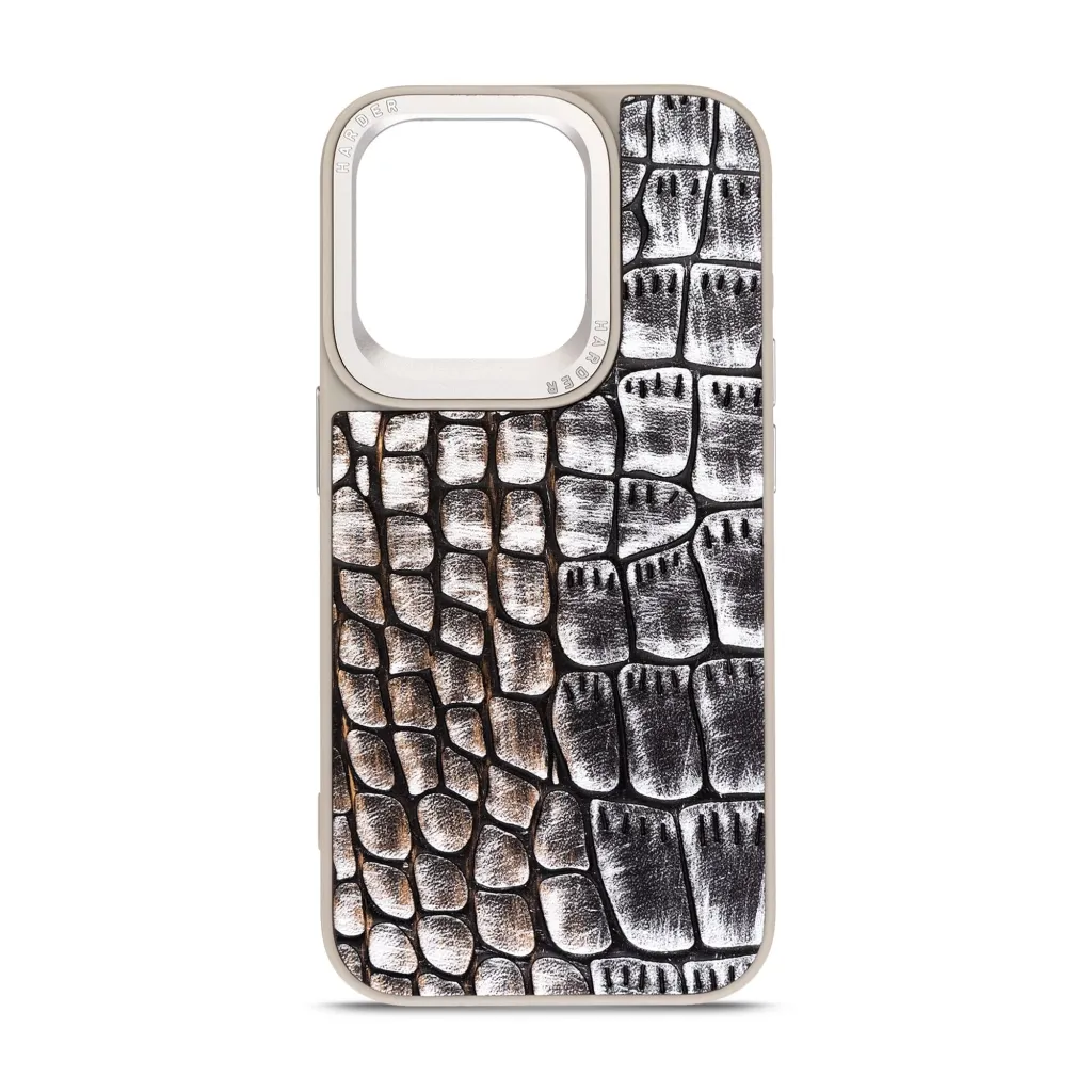 Чохол для смартфона Harder Glamorous Croco Apple iPhone 14 Pro Grey Gold (ARM76770)