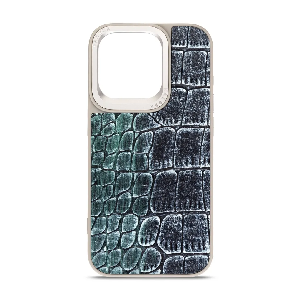 Чехол для смартфона Harder Glamorous Croco Apple iPhone 14 Pro Grey Green (ARM76769)