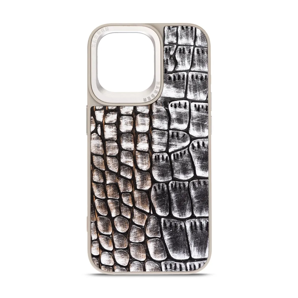 Чехол для смартфона Harder Glamorous Croco Apple iPhone 14 Pro Max Grey Gold (ARM76774)