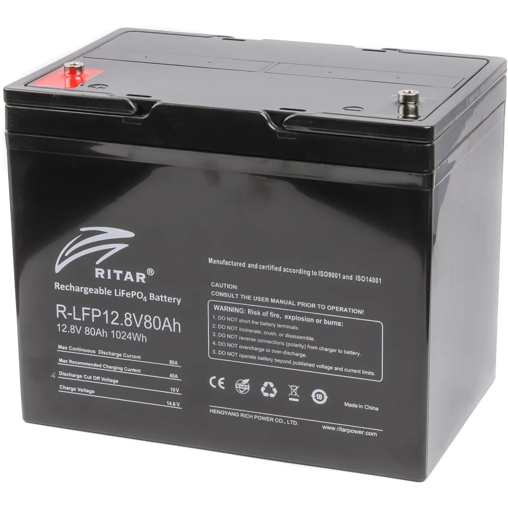  Ritar R-LFP 12.8V 80Ah (R-LFP12.8V80Ah)