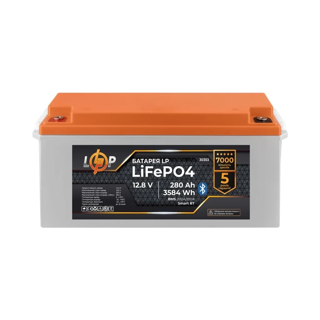 Батарея LiFePo4 LogicPower 12V (12.8V) - 280 Ah (3584Wh) (30353)