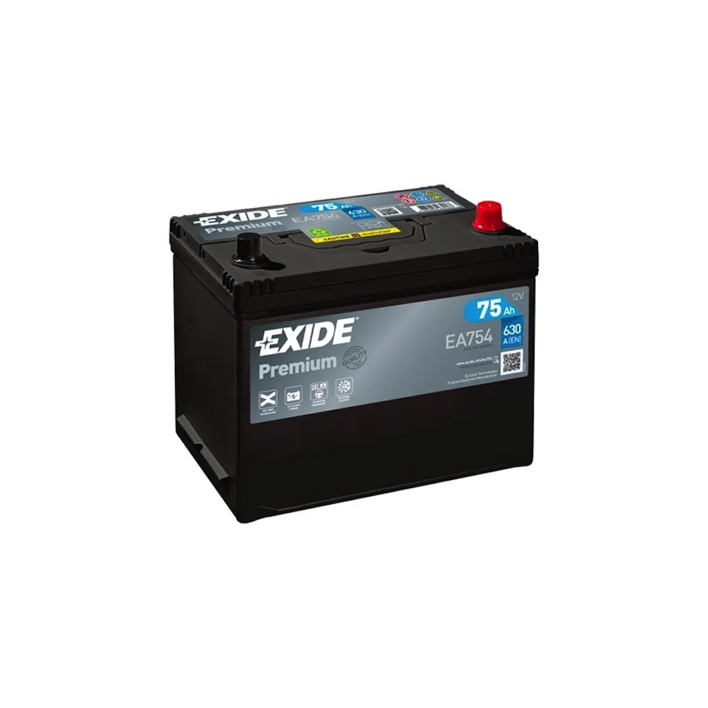 Аккумулятор автомобильный EXIDE PREMIUM 75A (EA754)