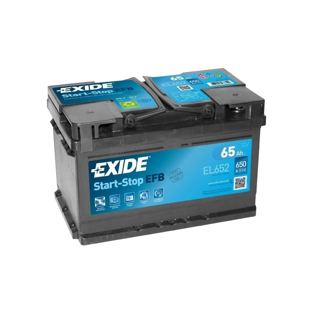 Акумулятор автомобільний EXIDE START-STOP EFB 65A (EL652)