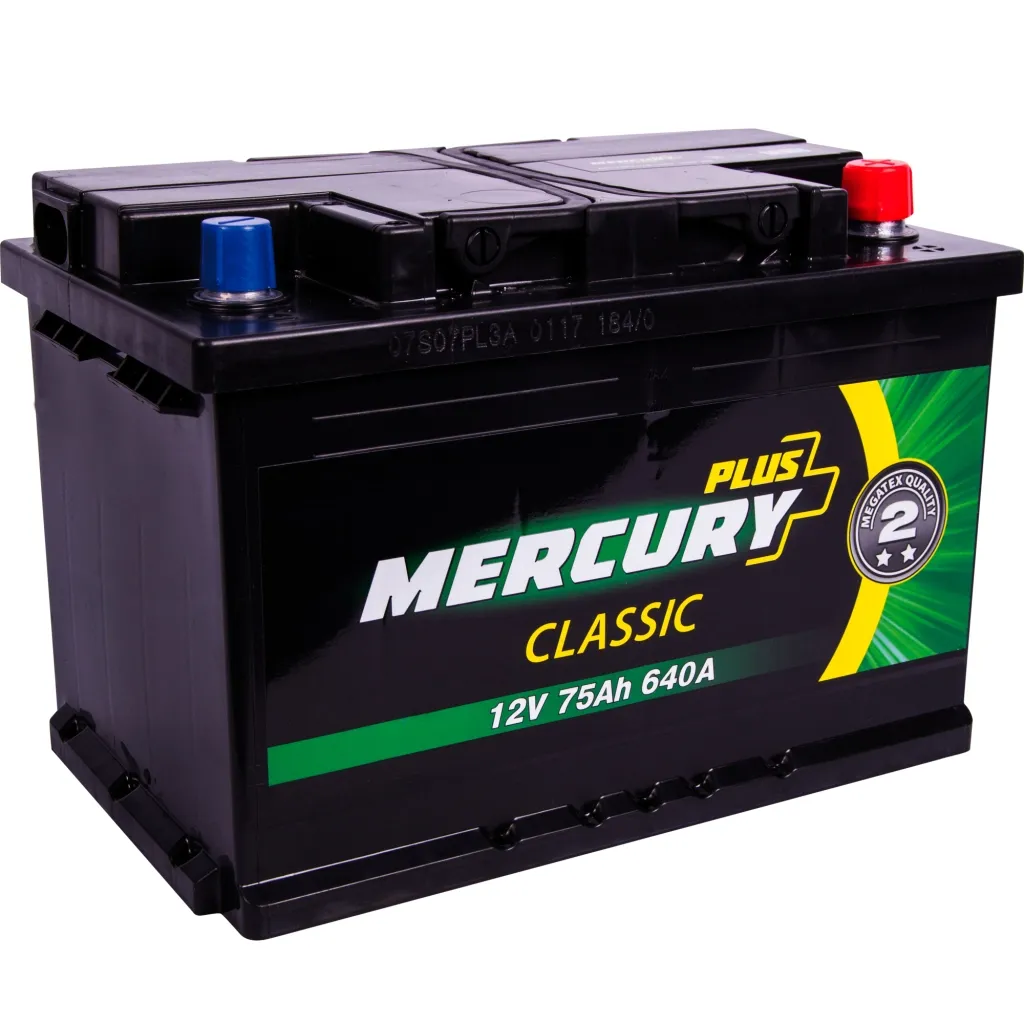 Аккумулятор автомобильный MERCURY battery CLASSIC Plus 75Ah (P47296)