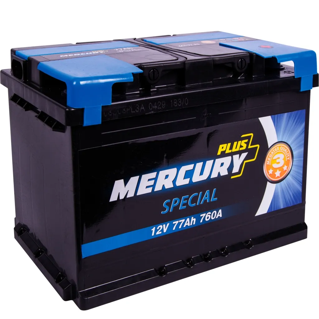 Аккумулятор автомобильный MERCURY battery SPECIAL Plus 77Ah (P47291)