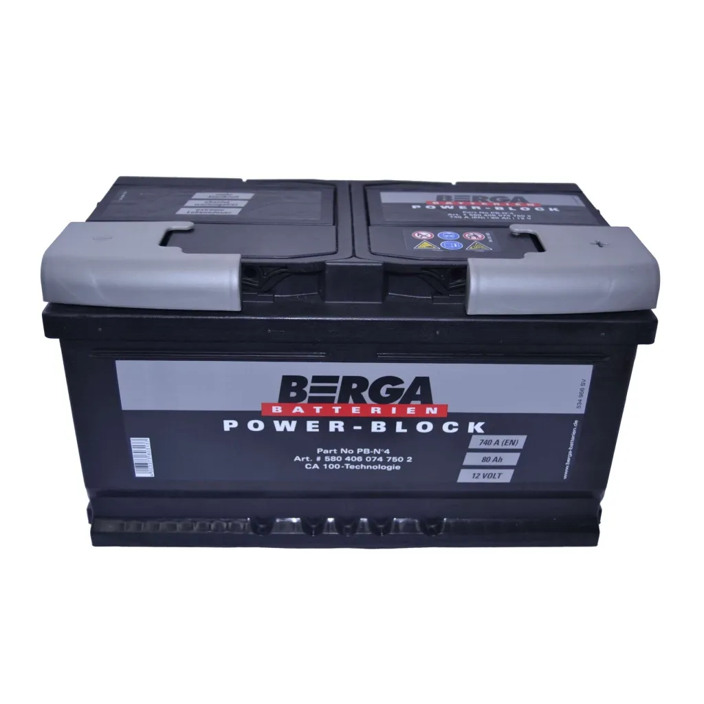 Акумулятор автомобільний Berga Power Block 80Ah (740EN) (580406074)