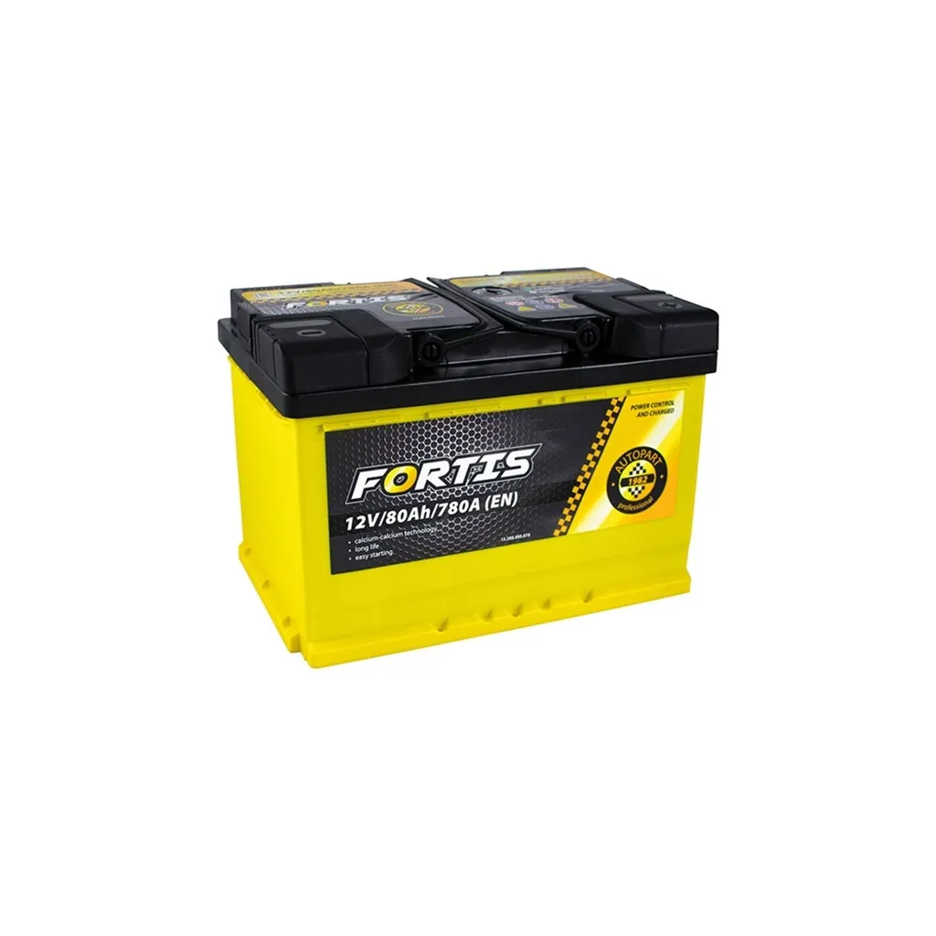 Аккумулятор автомобильный FORTIS 80 Ah/12V Euro (FRT80-00)