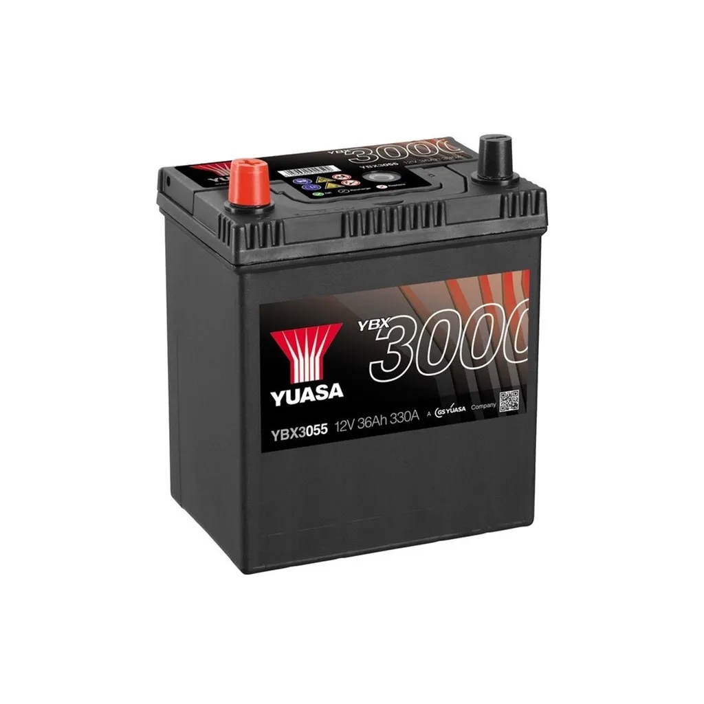 Аккумулятор автомобильный Yuasa 12V 36Ah SMF Battery (YBX3055)