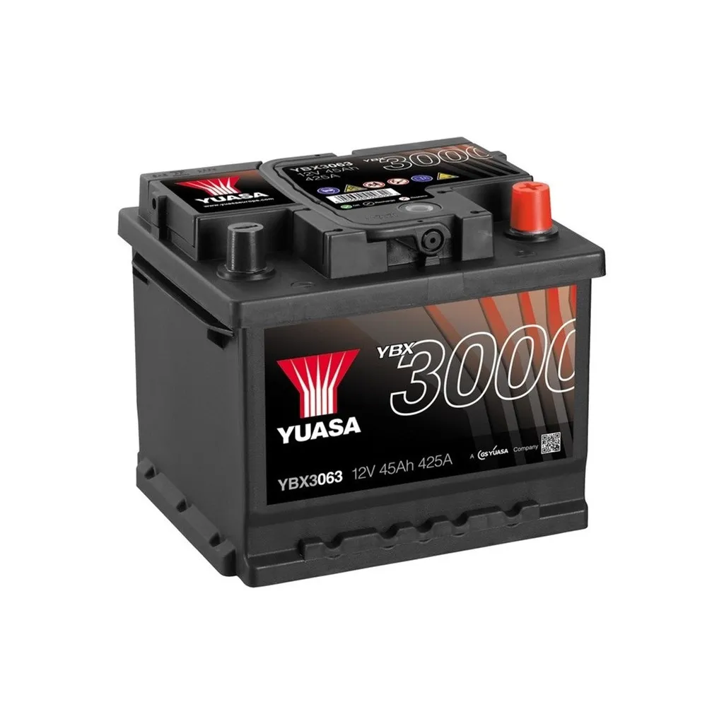  Yuasa 12V 45Ah SMF Battery (YBX3063)