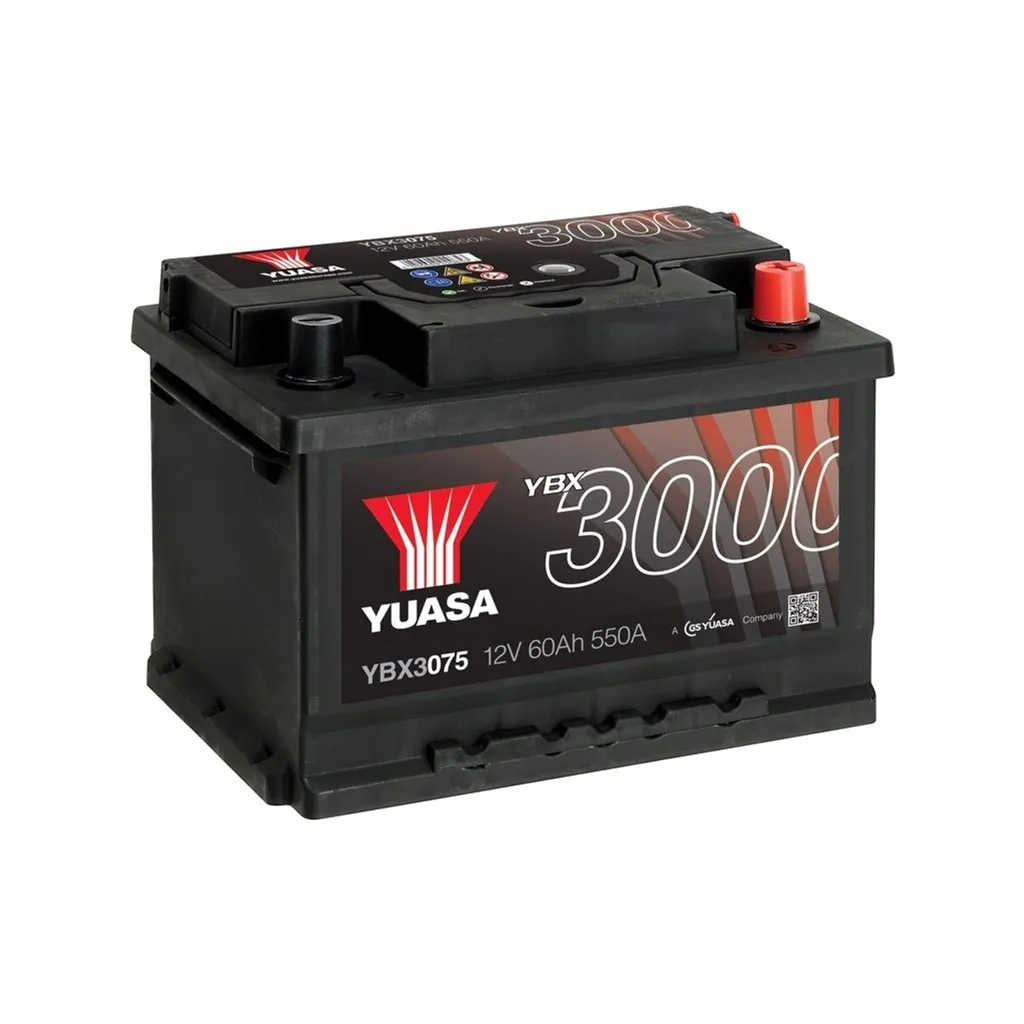  Yuasa 12V 60Ah SMF Battery (YBX3075)